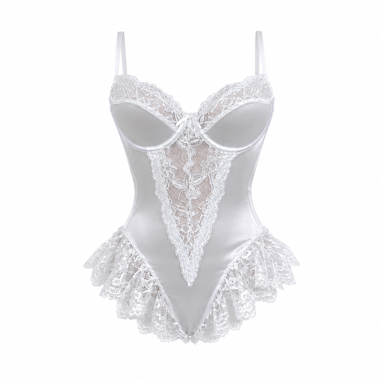Luna Lace Satin Bodysuit