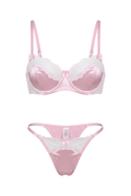 Blush Satin Lace Lingerie Set