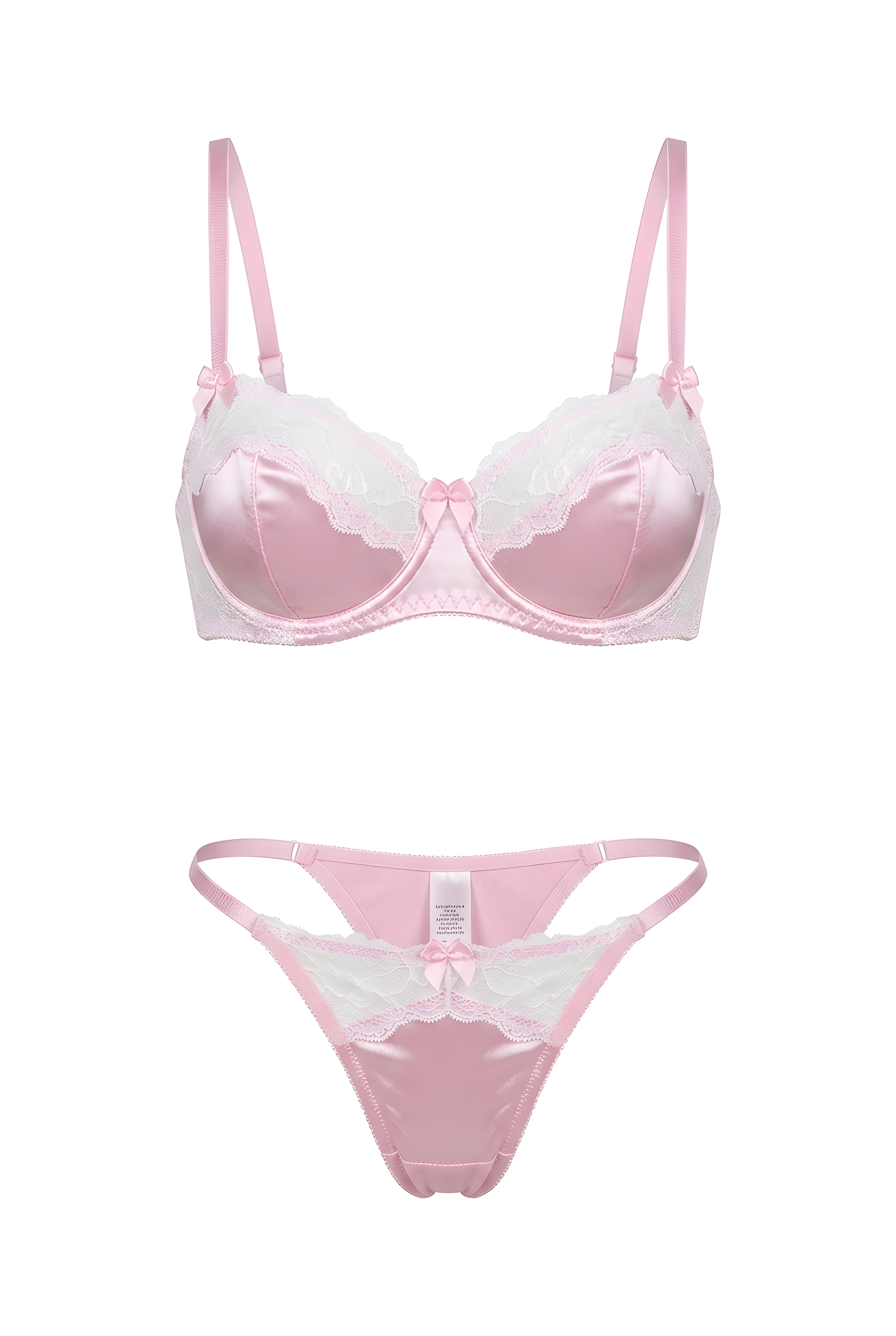 Blush Satin Lace Lingerie Set
