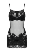 Midnight Blossom Lace Slip