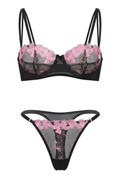 Midnight Blossom Lace Lingerie Set
