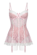 Blush Lace Babydoll Lingerie